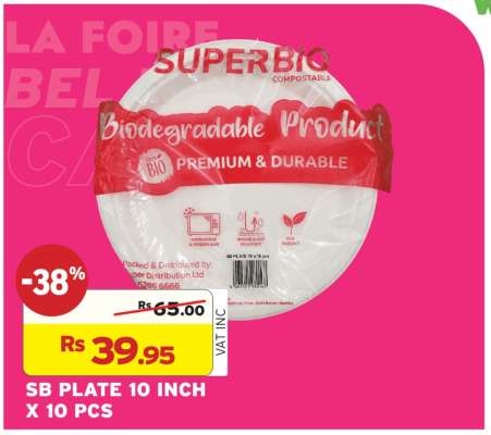 SB PLATE 10 INCH X 10 PCS