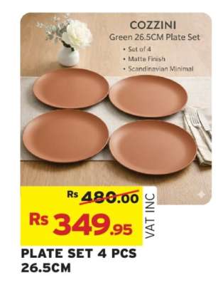 COZZINI Green 26.5CM Plate Set
