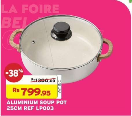 ALUMINIUM SOUP POT 25CM REF LP003