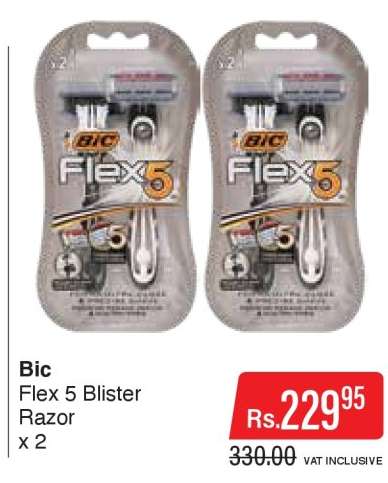 Bic Flex 5 Blister Razor x 2