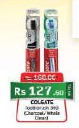 COLGATE toothbrush 360 (Charcoal/Whole Clean)