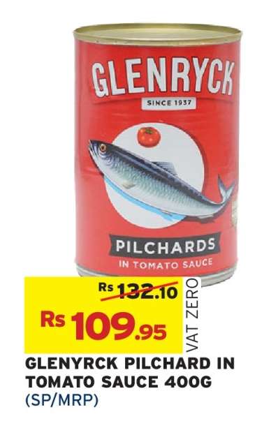 Glenryck Pilchard In Tomato Sauce 400g