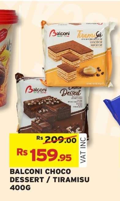 BALCONI CHOCO DESSERT / TIRAMISU 400G