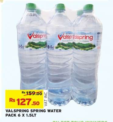 VALSPRING SPRING WATER PACK 6 X 1.5LT