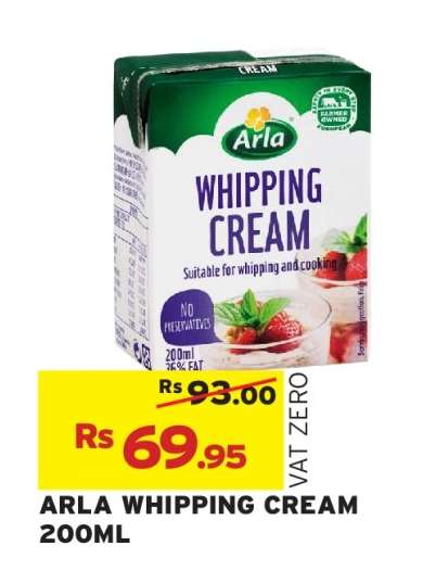 ARLA WHIPPING CREAM 200ML