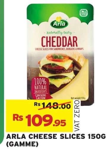ARLA CHEESE SLICES 150G (GAMME)