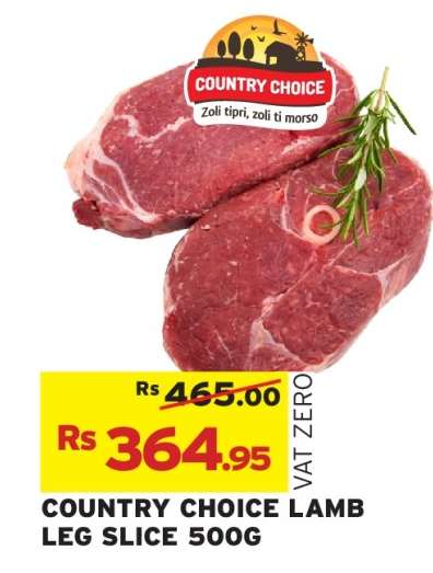 COUNTRY CHOICE LAMB LEG SLICE 500G