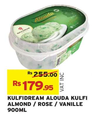 KULFIDREAM ALOUDA KULFI ALMOND / ROSE / VANILLE 900ML