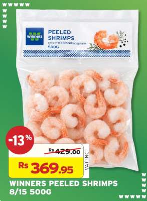 WINNERS PEELED SHRIMPS 8/15 500G