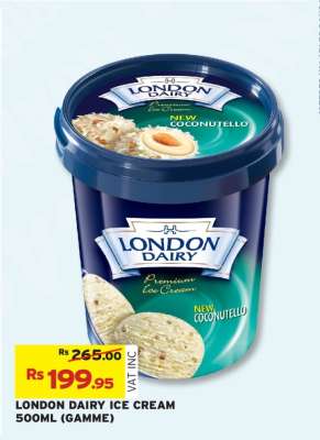 LONDON DAIRY ICE CREAM 500ML (GAMME)
