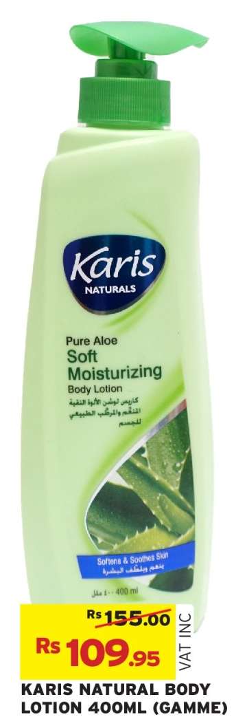 KARIS NATURAL BODY LOTION 400ML (GAMME)
