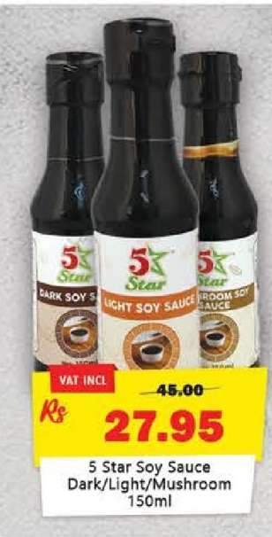 5 Star Soy Sauce Dark/Light/Mushroom