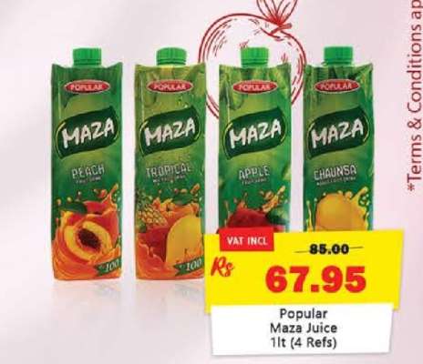 Popular Maza Juice 1lt (4 Refs)