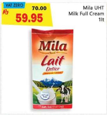 Mila UHT Milk Full Cream 1lt