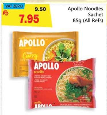 Apollo Noodles Sachet 85g (All Refs)