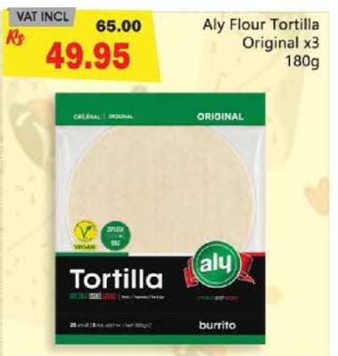 Aly Flour Tortilla Original x3 180g
