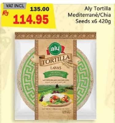 Aly Tortilla Mediterrané/Chia Seeds x6 420g