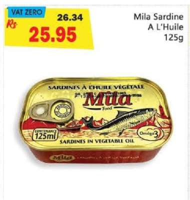 Mila Sardine A L'huile 125g