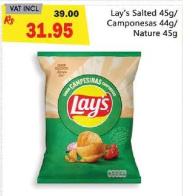 Lay’s Salted 45g/ Campesinas 44g/ Nature 45g