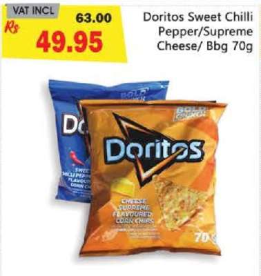 Doritos Sweet Chilli Pepper/Supreme Cheese/ Bbg 70g