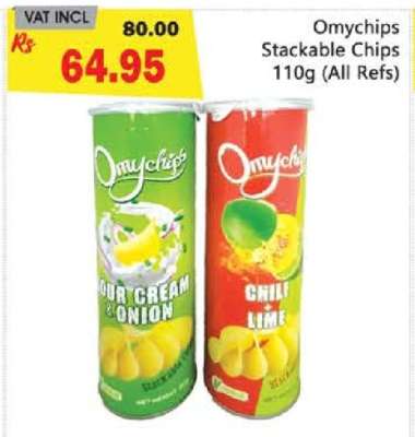Omychips Stackable Chips 110g (All Refs)