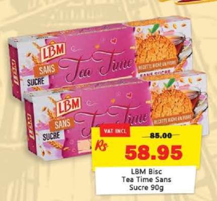 LBM Bisc Tea Time Sans Sucre 90g