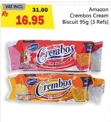 Amazon Crembos Cream Biscuit 95g (3 Refs)