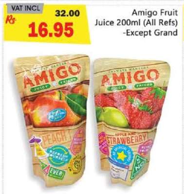 Amigo Fruit Juice 200ml (All Refs) - Except Grand