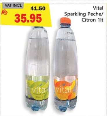 Vital Sparkling Peche/Citron 1lt