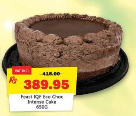 Feast IQF Eco Choc Intense Cake 650g