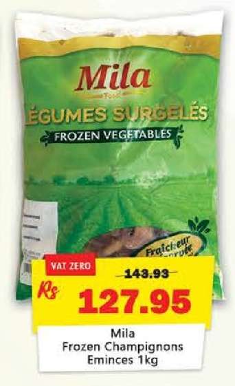 Mila Frozen Champignons Eminces 1kg