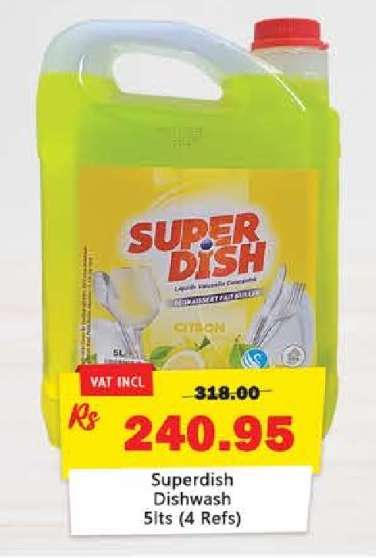 Superdish Dishwash 5lts (4 Refs)