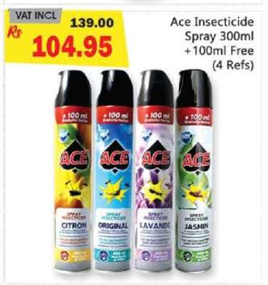 Ace Insecticide Spray 300ml +100ml Free