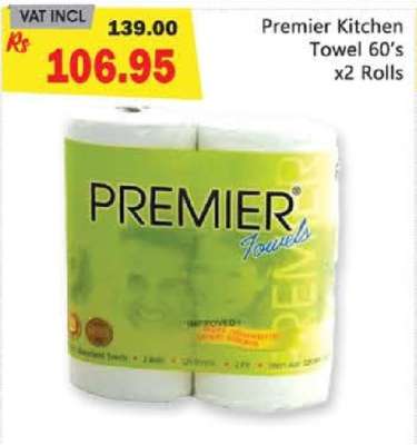 Premier Kitchen Towel 60's x2 Rolls