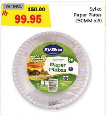 Sylko Paper Plates 230MM x20