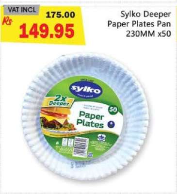 Sylko Deeper Paper Plates Pan 230MM x50