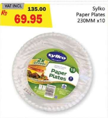 Sylko Paper Plates 230MM x10