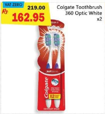 Colgate Toothbrush 360 Optic White x2