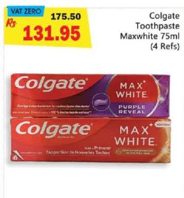 Colgate Toothpaste Maxwhite 75ml (4 Refs)