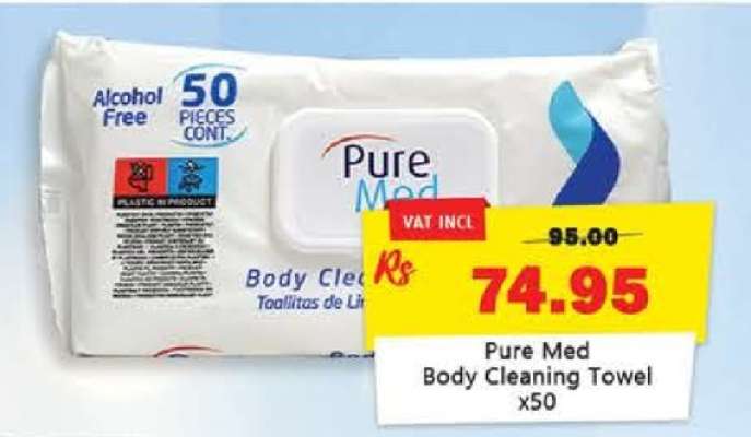 Pure Med Body Cleaning Towel x50
