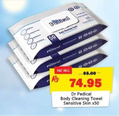 Dr Pedical Body Cleaning Towel Sensitive Skin x50