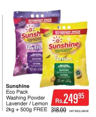 Sunshine Eco Pack Washing Powder Lavender / Lemon