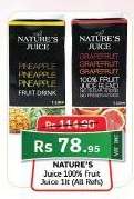 NATURE'S Juice 100% Fruit Juice 1lt (All Flovs)
