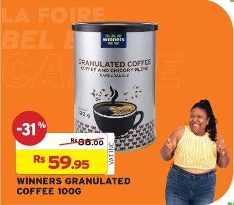 WINNERS GRANULATED COFFEE 100G