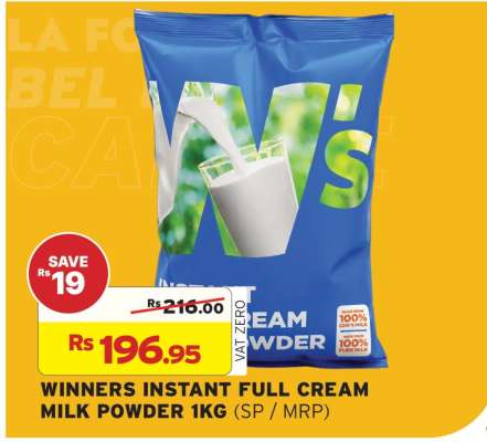 WINNERS INSTANT FULL CREAM MILK POWDER 1KG