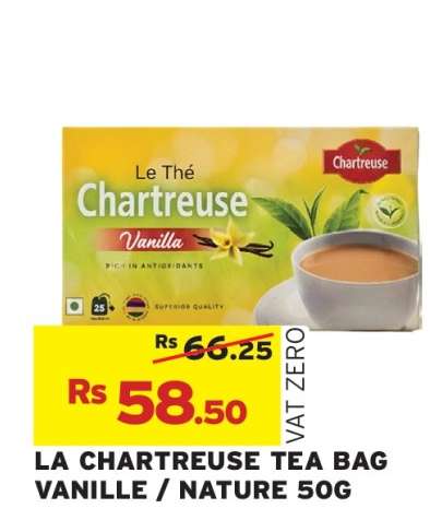 LA CHARTREUSE TEA BAG VANILLE / NATURE 50G