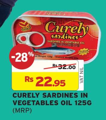 Curely Sardines in Vegetables Oil 125g