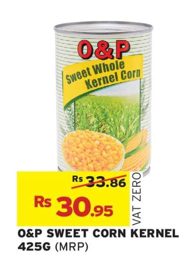O&P SWEET CORN KERNEL 425G