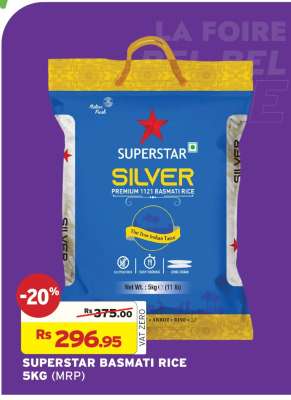SUPERSTAR BASMATI RICE 5KG (MRP)