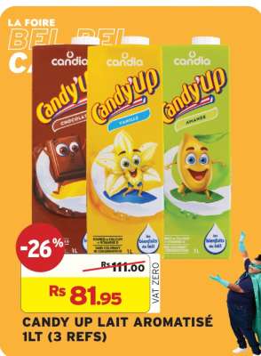 CANDY UP LAIT AROMATISÉ 1LT (3 REFS)